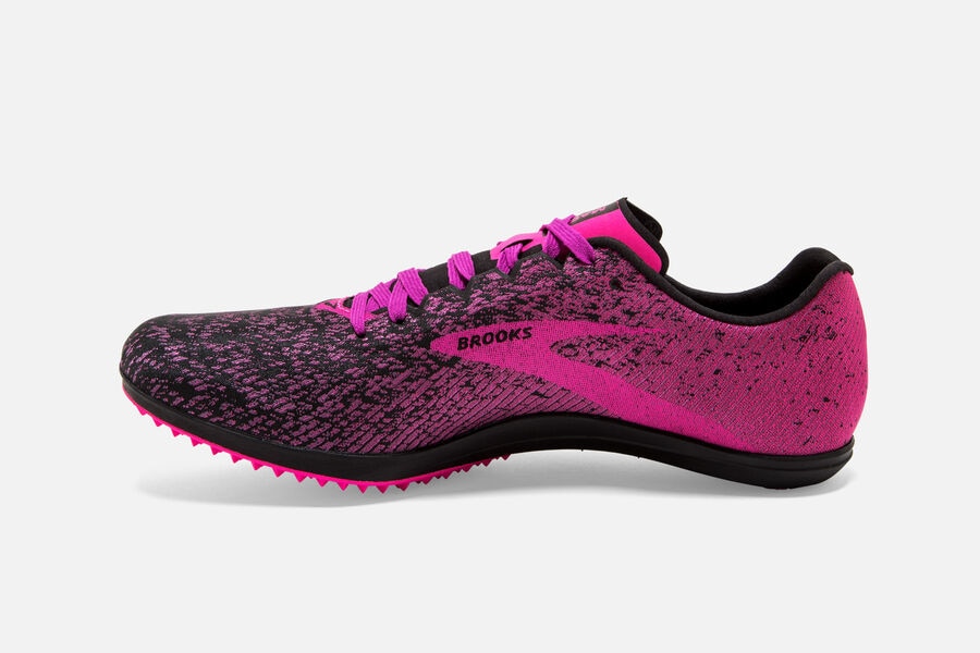 Brooks Running Shoes Womens Pink/Black - Mach 19 Spikeless Spikes - 8257-JHEZD